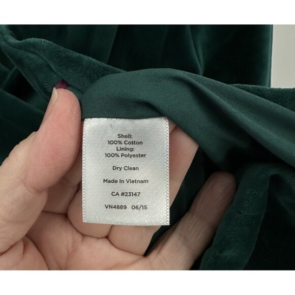 TALBOTS jacket blazer emerald green plus 22W velvet velour party preppy woman - Picture 8 of 8